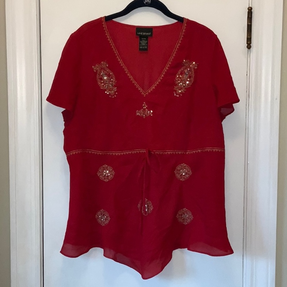 Lane Bryant Red Top 14/16 GUC